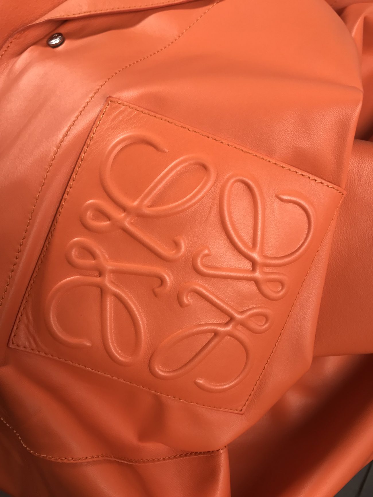 Loewe Anagram logo-embossed leather shirt