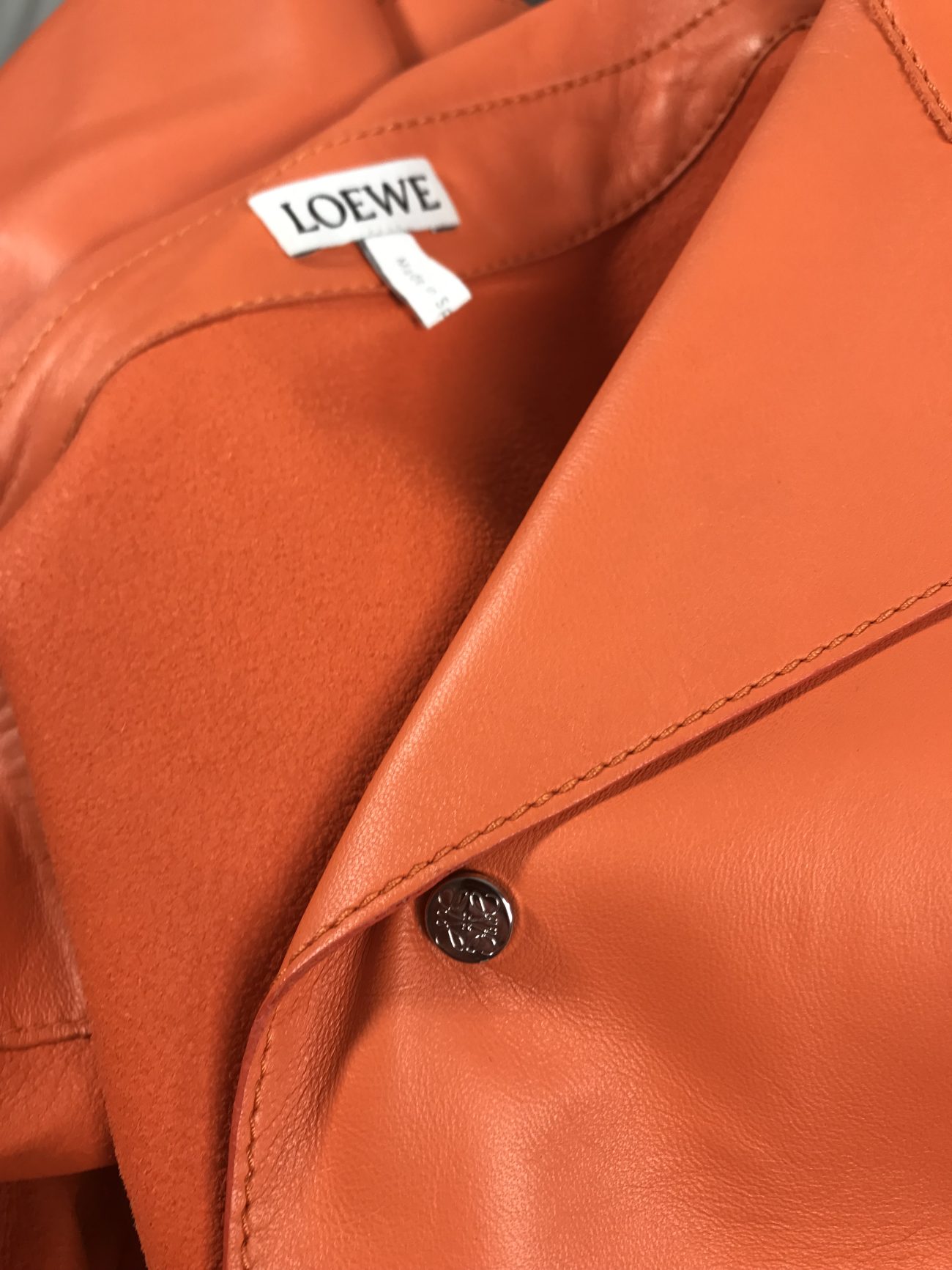 Loewe Anagram logo-embossed leather shirt