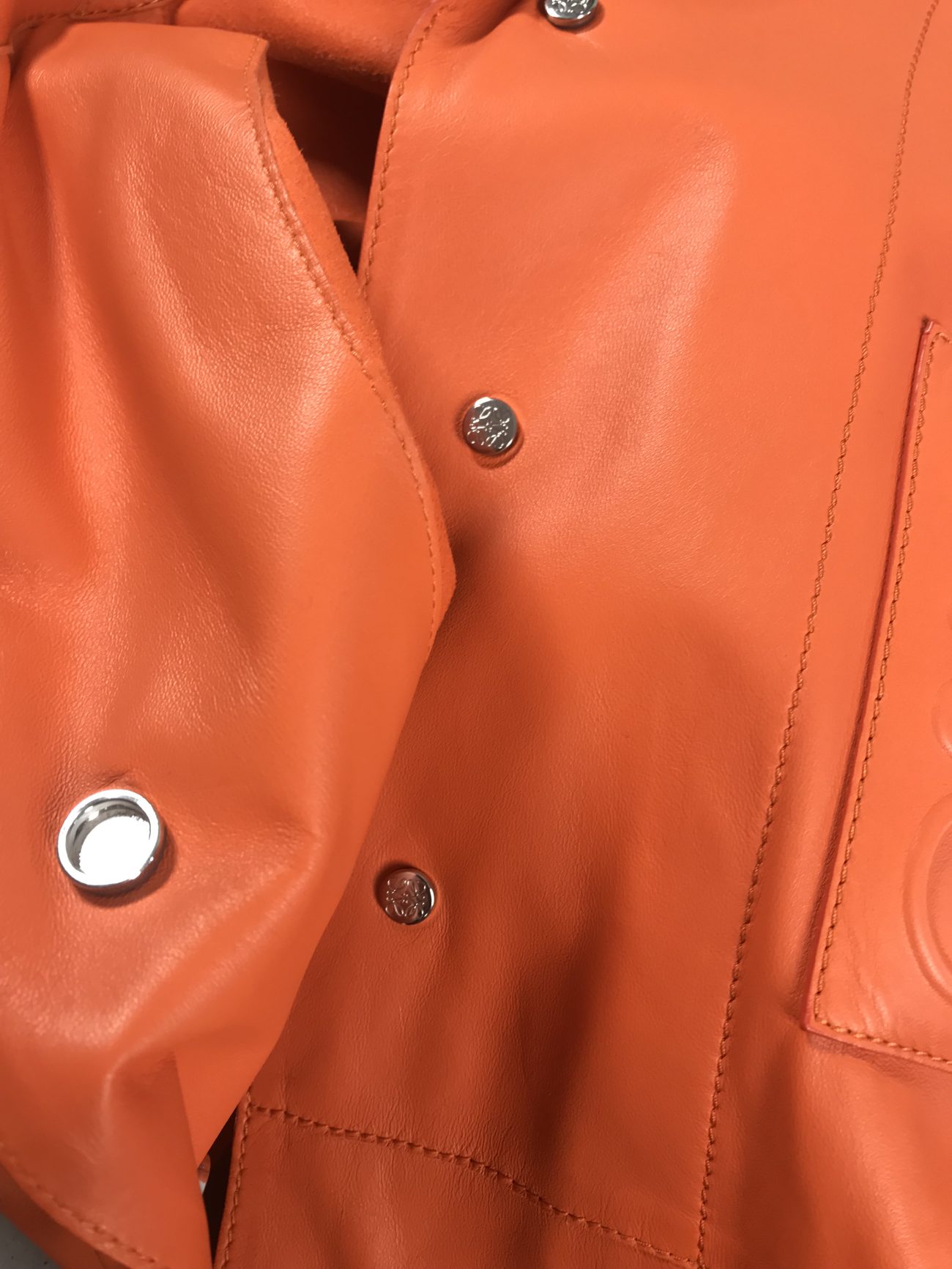 Loewe Anagram logo-embossed leather shirt