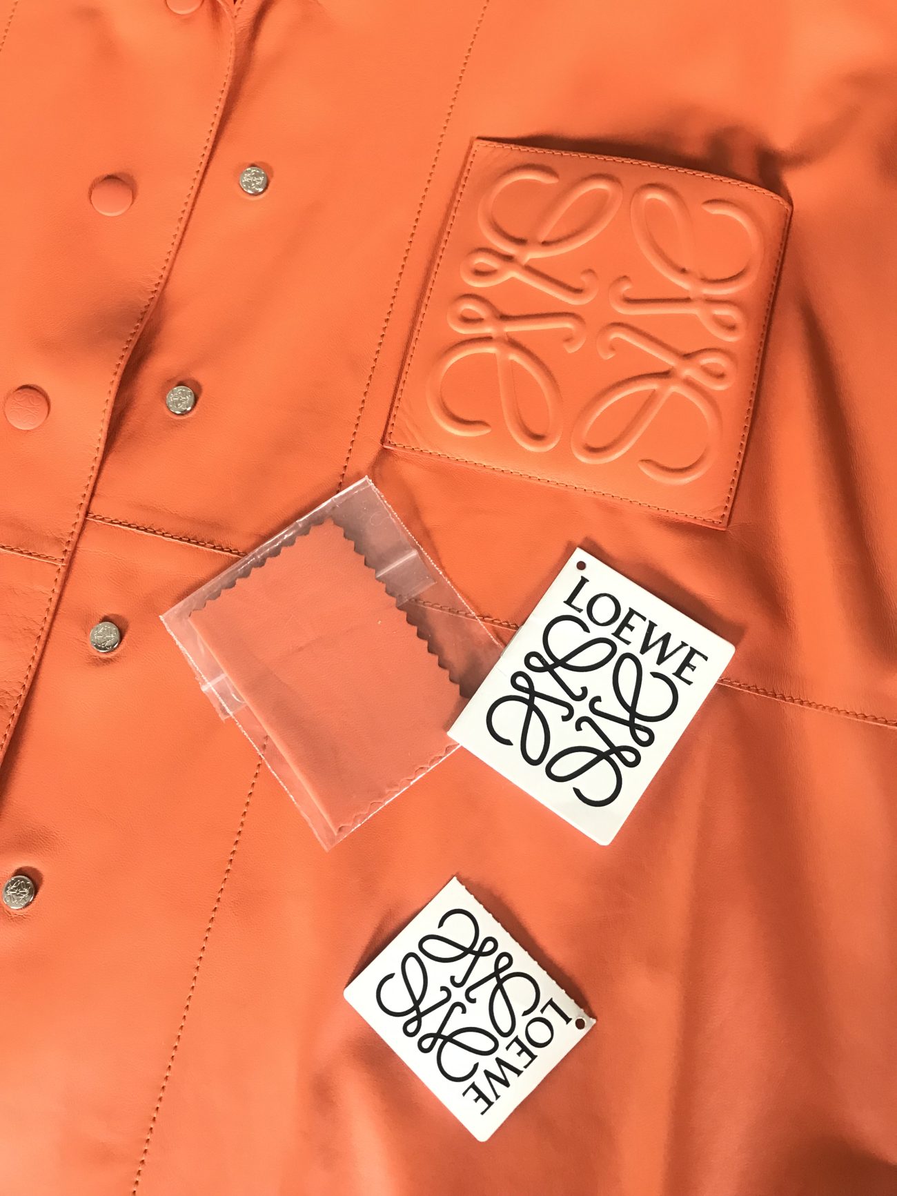 Loewe Anagram logo-embossed leather shirt