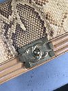 Chanel Python and calfskin medium Boy bag aged gold hardware