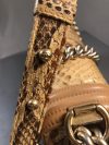 Chanel Python and calfskin medium Boy bag aged gold hardware