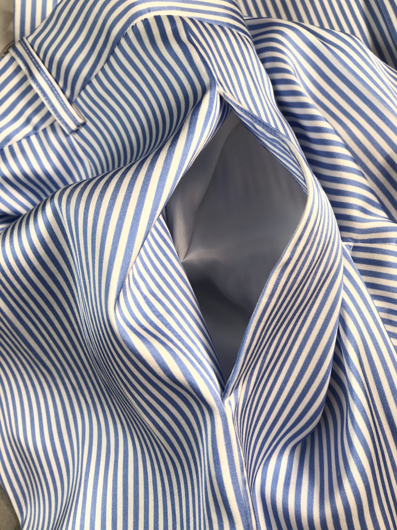 Ermanno Scervino White and blue striped pants