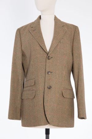 Ralph Lauren Houndstooth cashmere blazer
