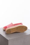 Chanel Lambskin quilted CC chain espadrilles pink red