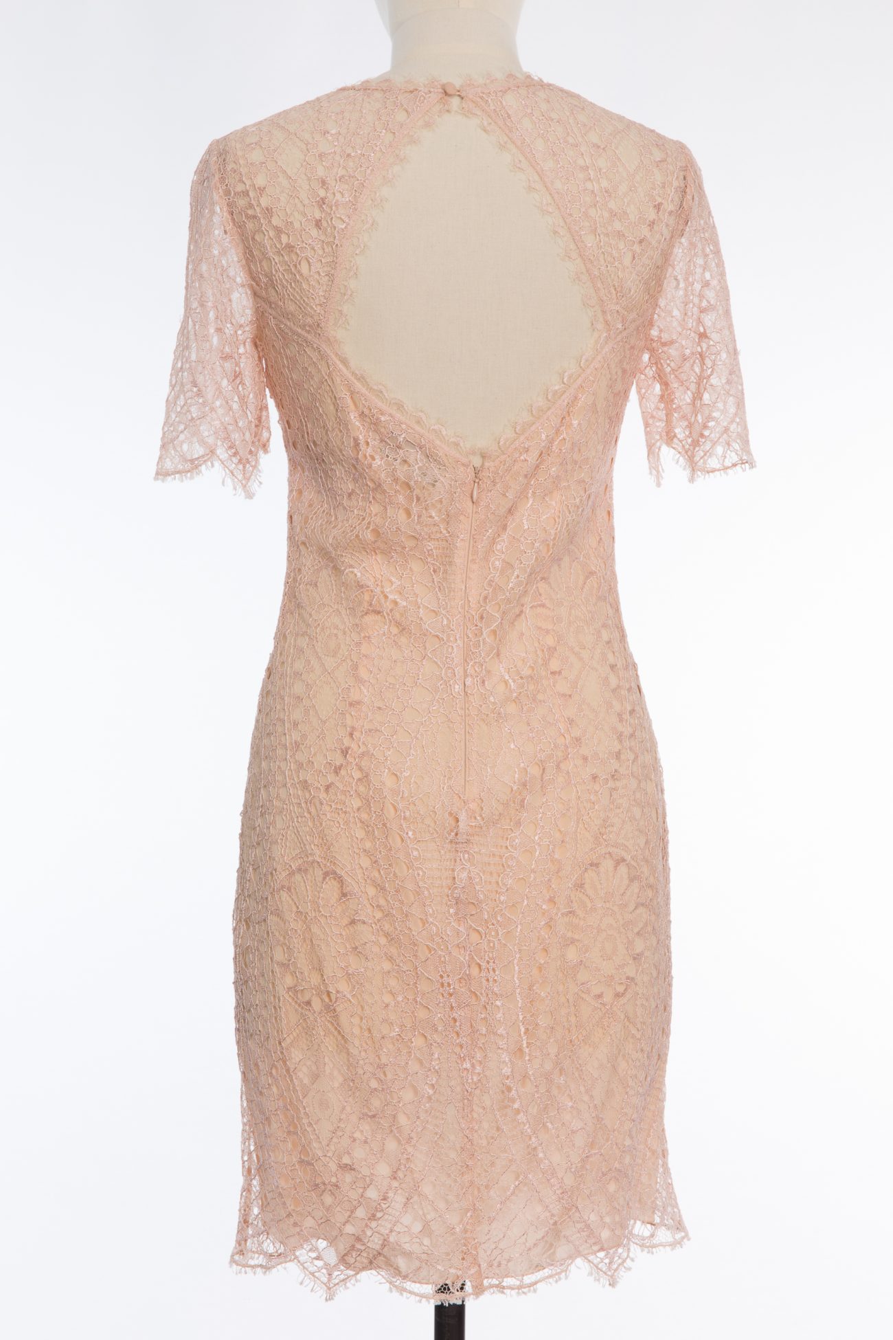 Emilio Pucci Blush open-back lace dress
