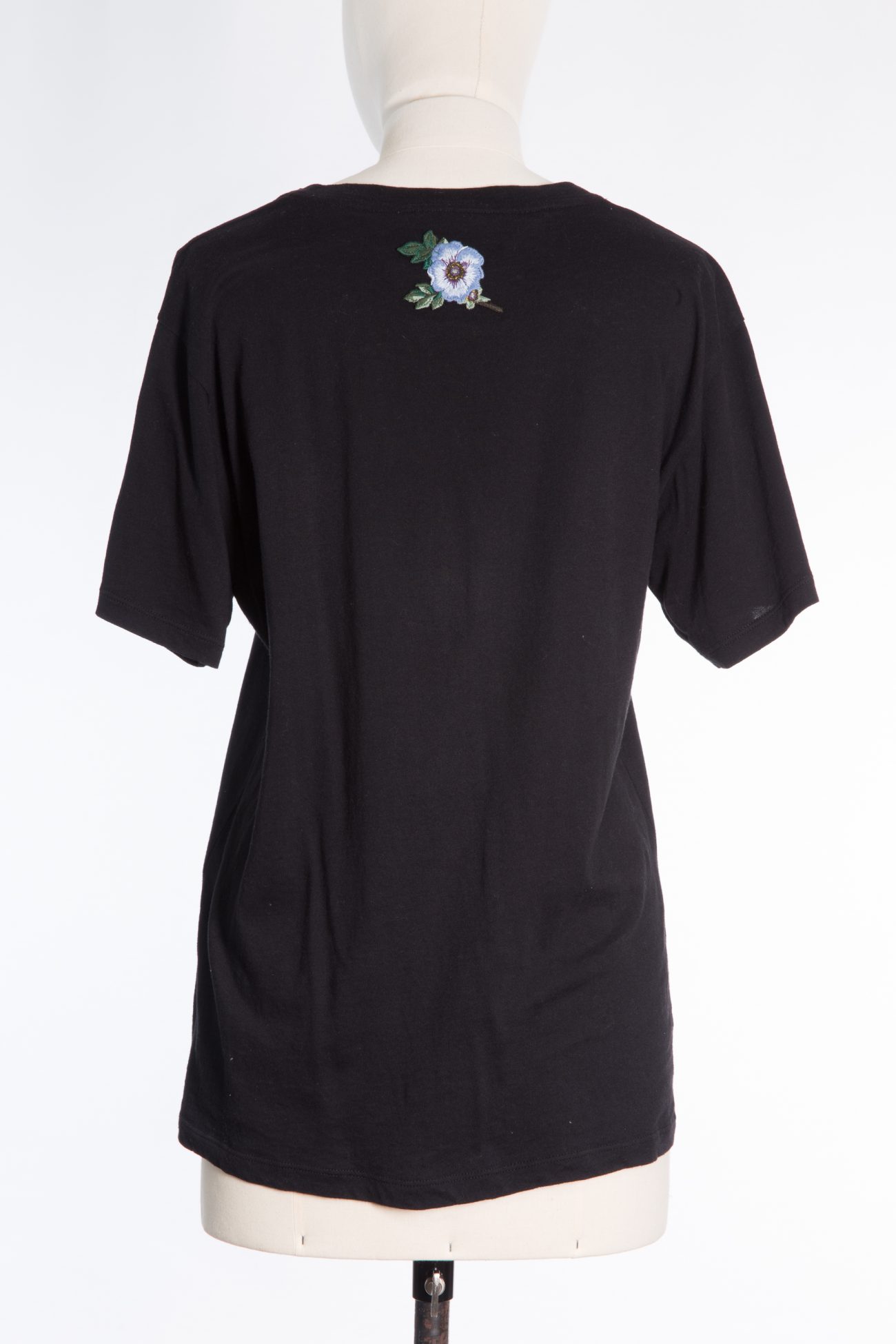 Gucci Black logo print distressed cotton T-shirt 