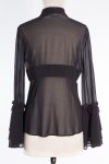 La Perla Black transparent blouse in silk