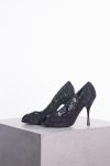Dolce&Gabbana Black lace open toe heels