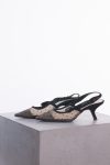Christian Dior Mesh plumetis crystal suede J'Adior slingback 65mm pumps nude black