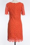 Dolce&Gabbana Corded floral lace midi dress in pale red