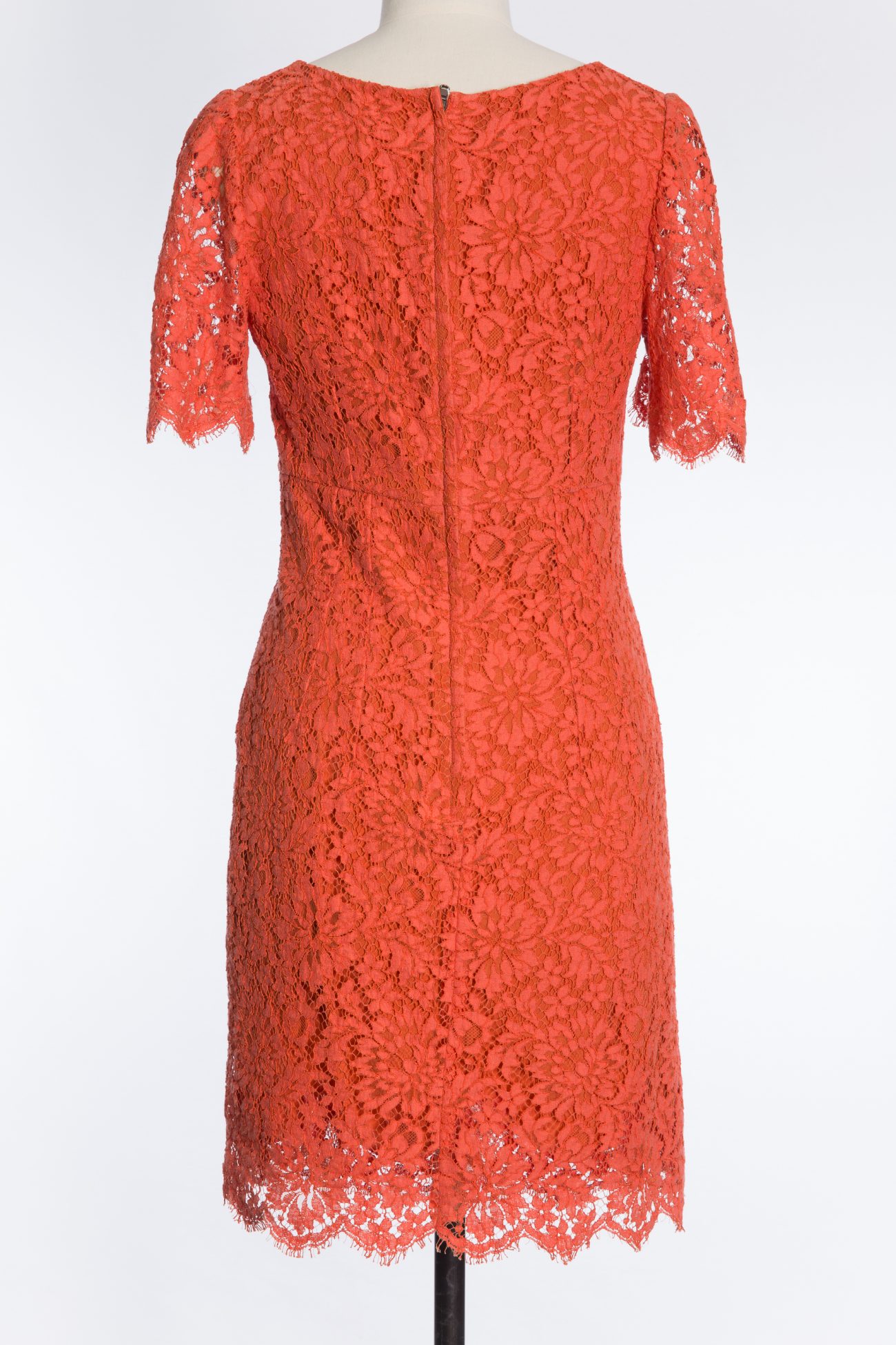 Dolce&Gabbana Corded floral lace midi dress in pale red