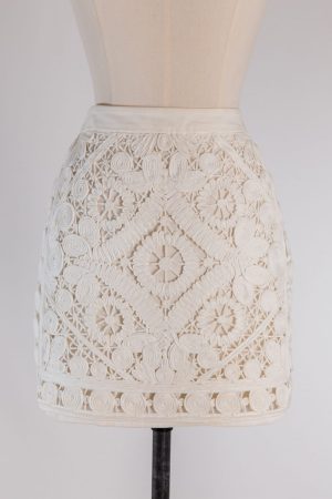 La Perla Embroidered mini skirt in cotton