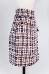 Balmain Button-embellished tweed mini skirt