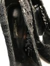 Dolce&Gabbana Black lace open toe heels