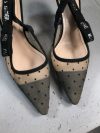 Christian Dior Mesh plumetis crystal suede J'Adior slingback 65mm pumps nude black