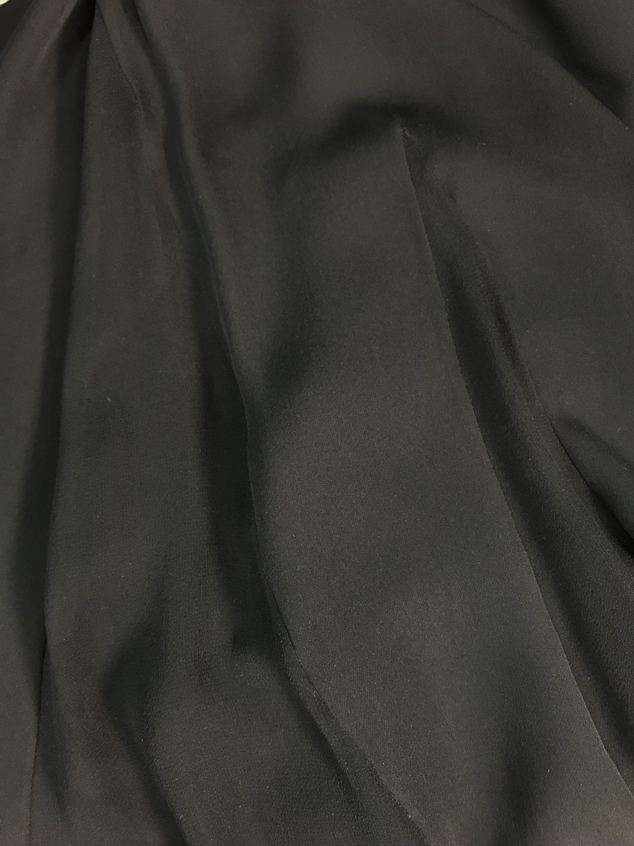 Alice+Olivia Black long silk skirt with mini lining