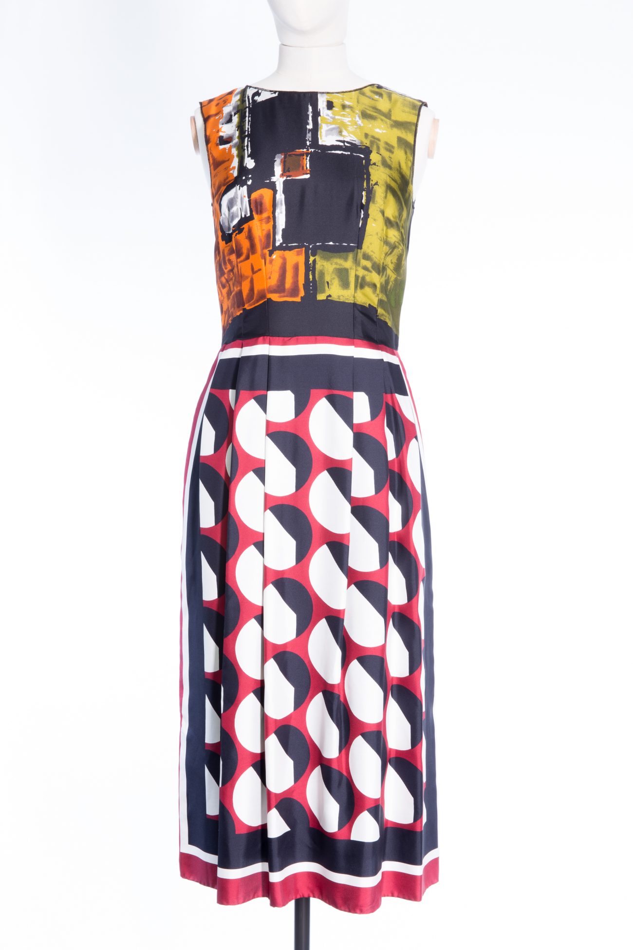 Dolce Gabbana Silk maxi dress — geometry meets elegance