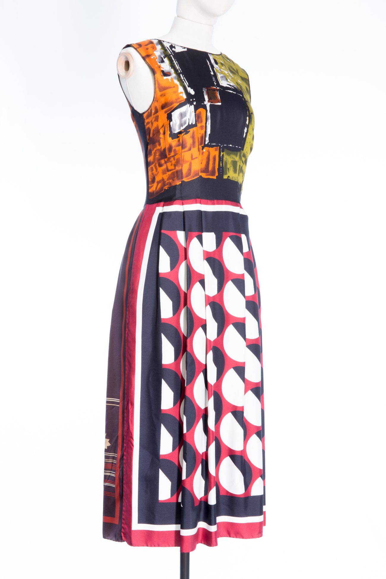 Dolce Gabbana Silk maxi dress — geometry meets elegance