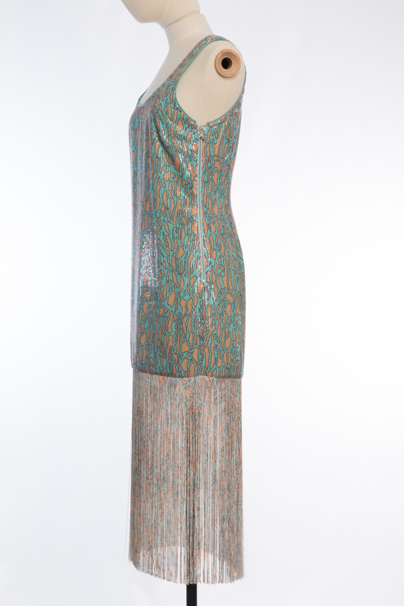 Patrizia Pepe Turquoise-green Gatsby dream dress