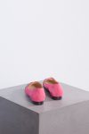 Charlotte Olympia Pink/Brown Suede and Calf Hair Smoking Loafers