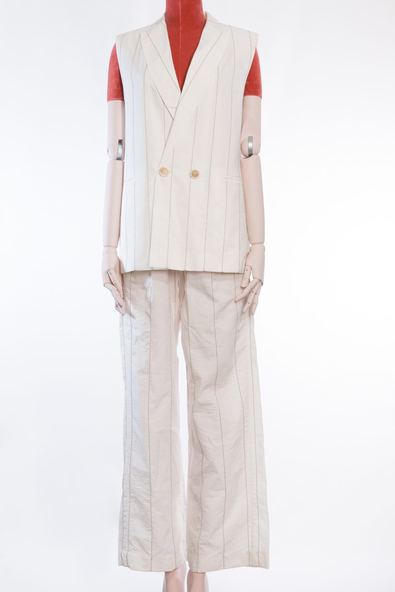 Brunello Cucinelli set vest and pants monili beads