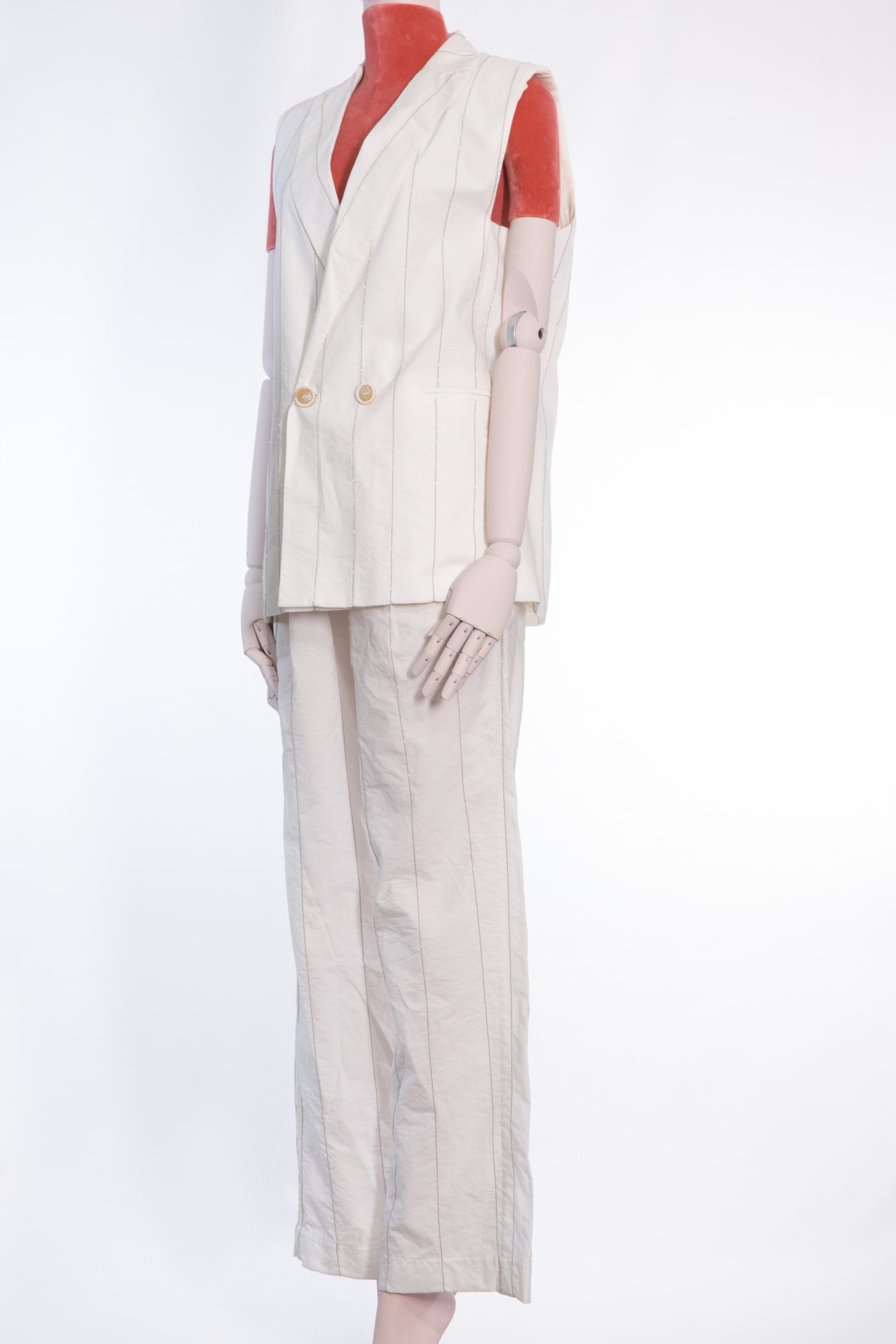 Brunello Cucinelli set vest and pants monili beads