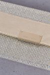 Jimmy Choo Gold and silver glitter leather clutch bag