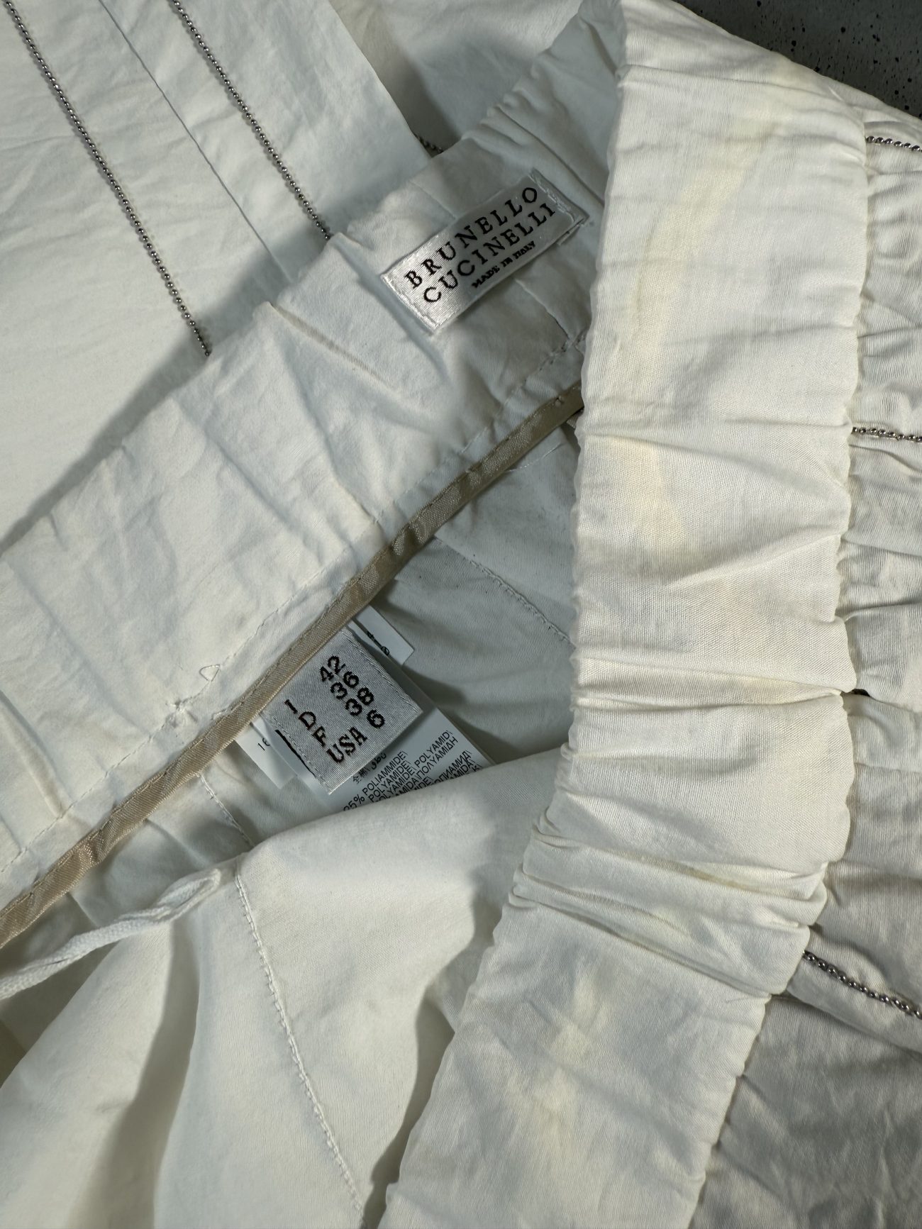 Brunello Cucinelli set vest and pants monili beads