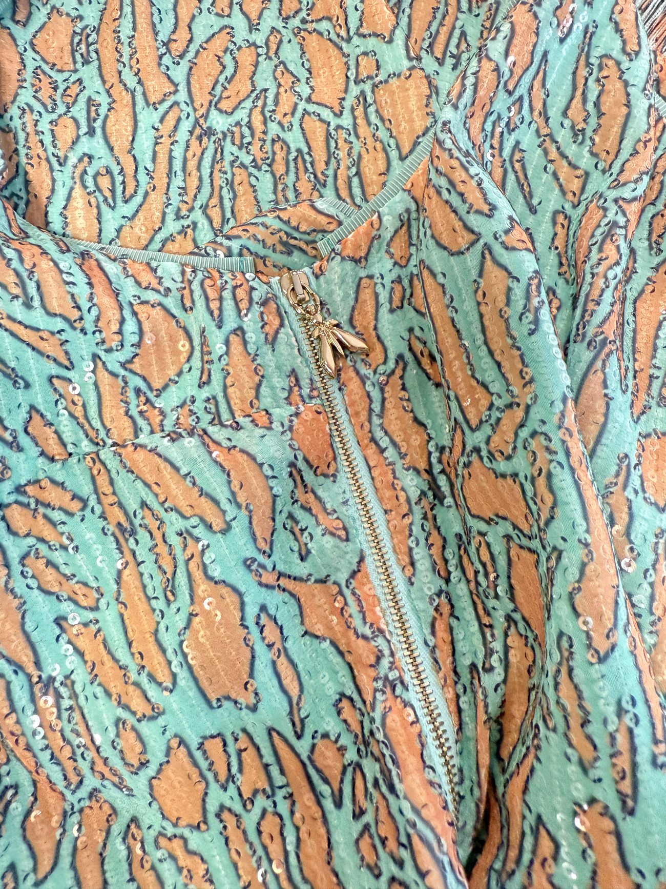 Patrizia Pepe Turquoise-green Gatsby dream dress