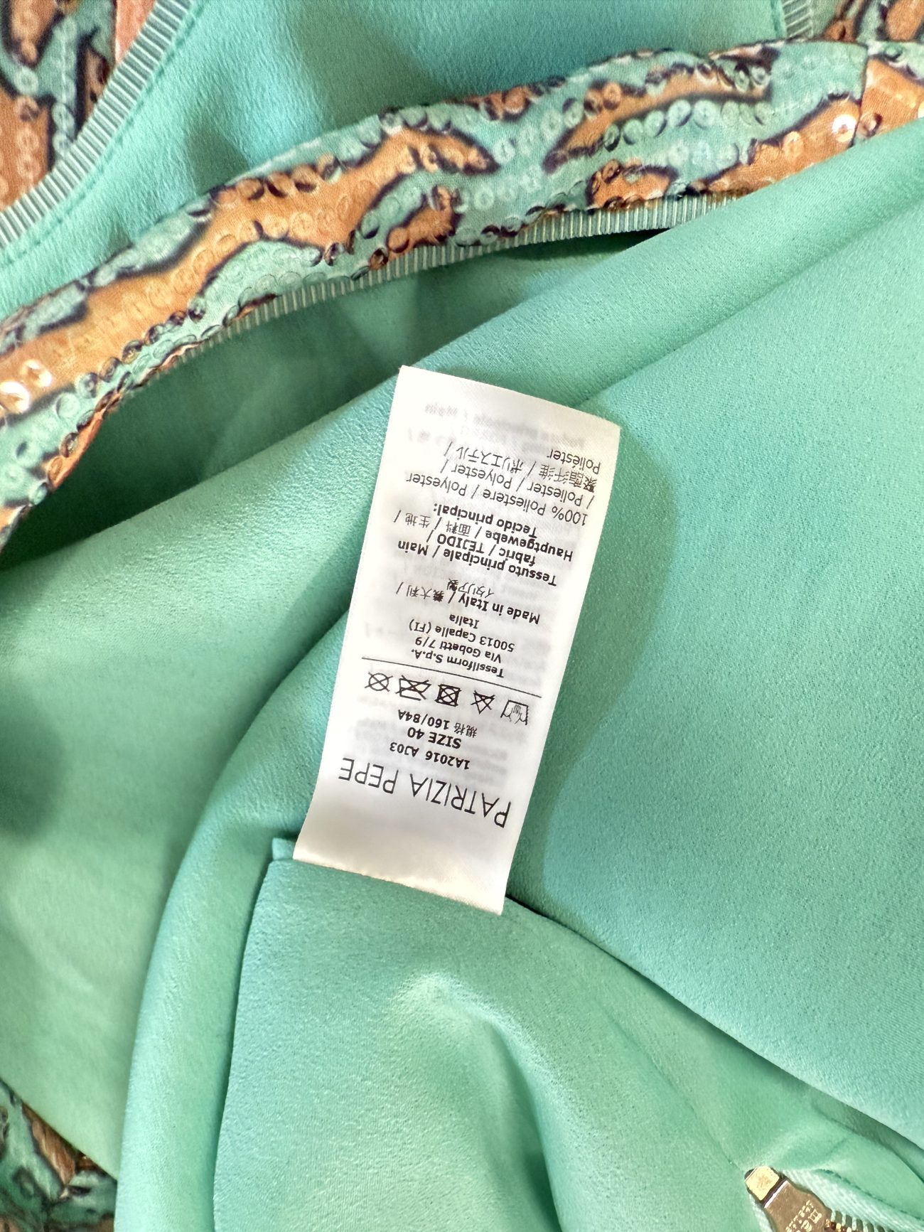 Patrizia Pepe Turquoise-green Gatsby dream dress