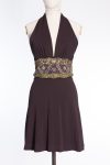 Max Mara Embellished Waist Cocktail Mini Dress
