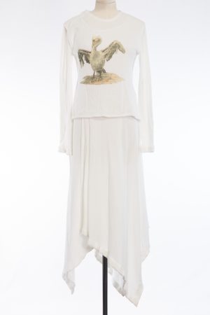 Loewe Asymmetric long cotton dress