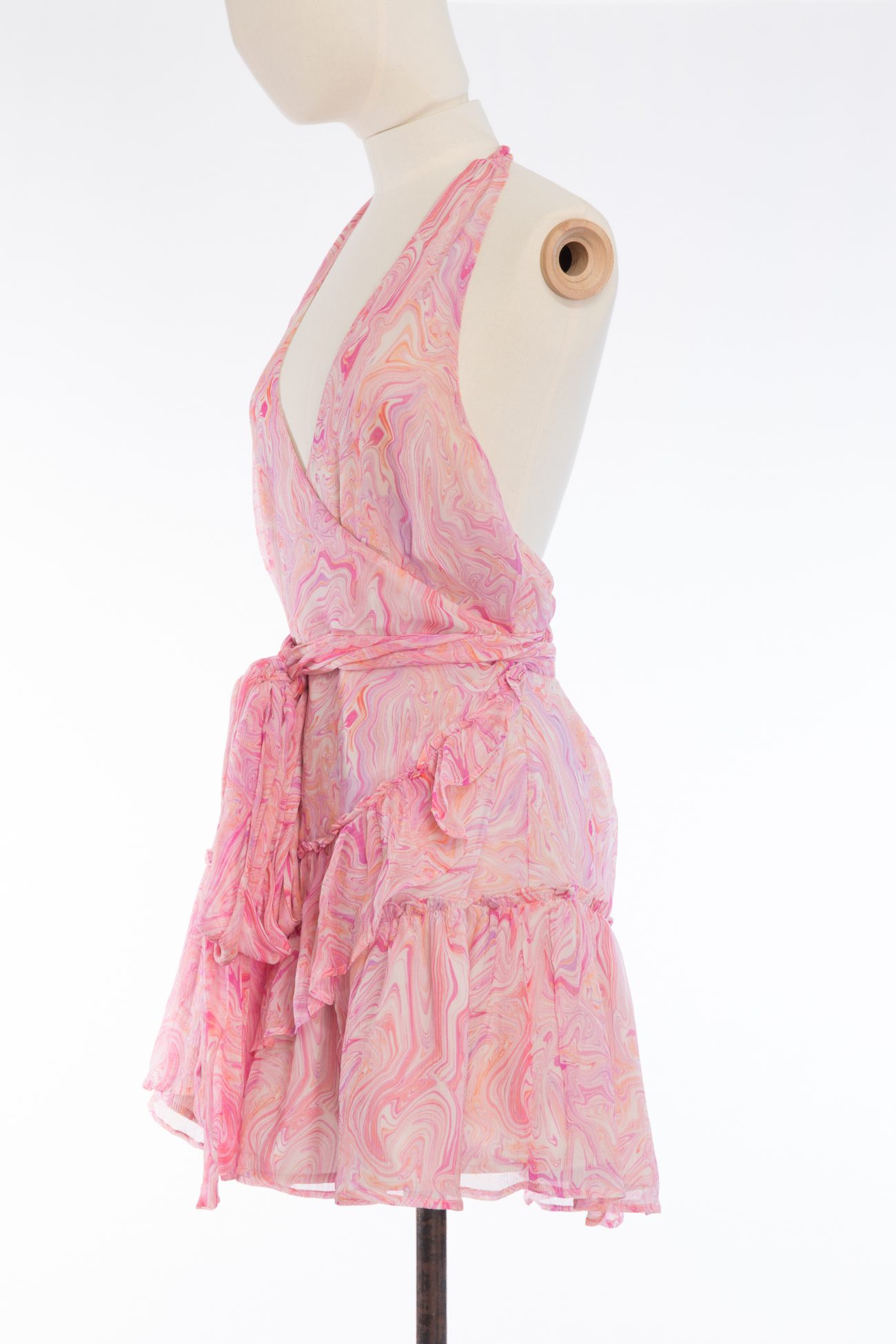 LoveShackFancyRomantic wrap dress with a tie belt
