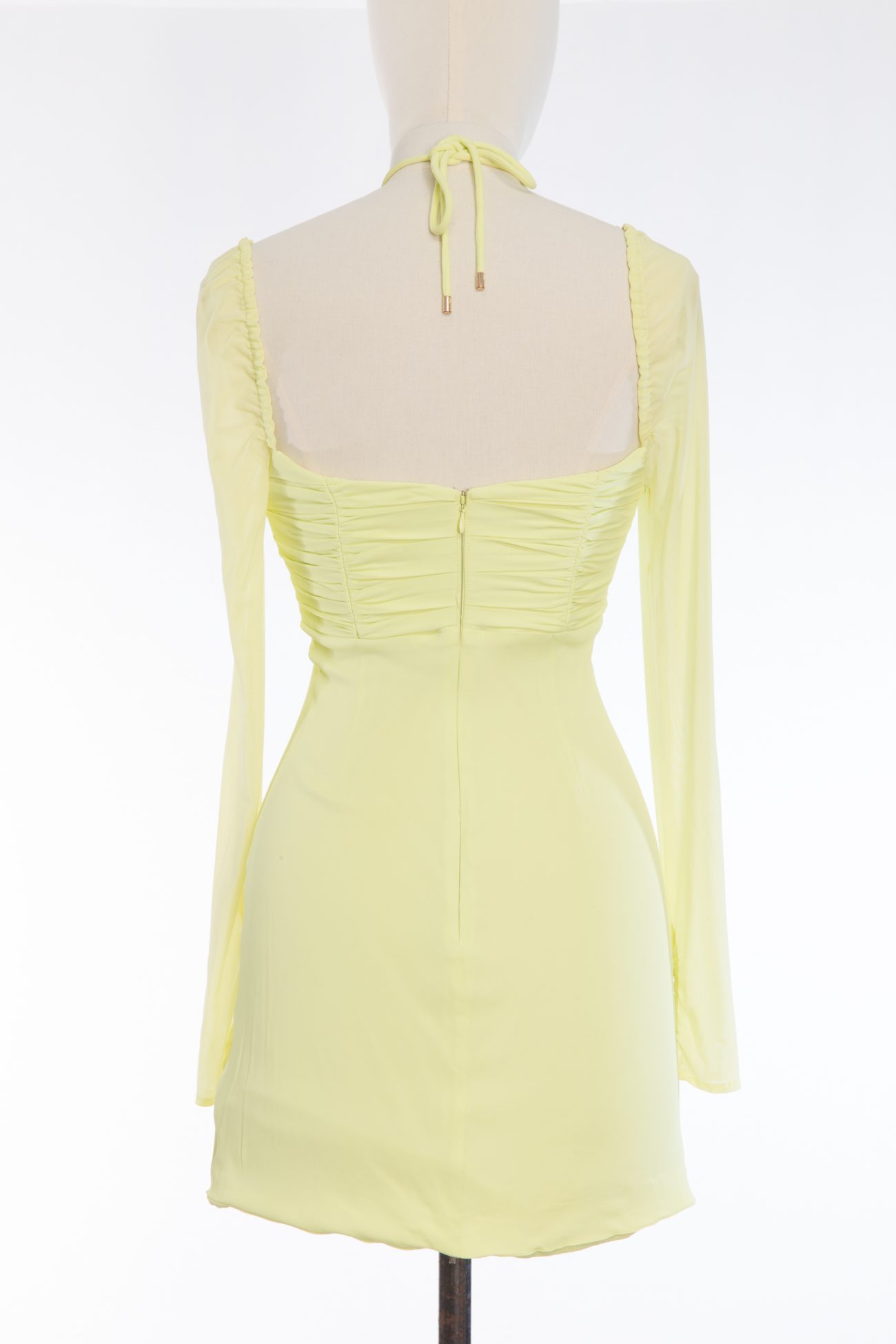 Self-Portrait Ruched Cut Out Mini Dress
