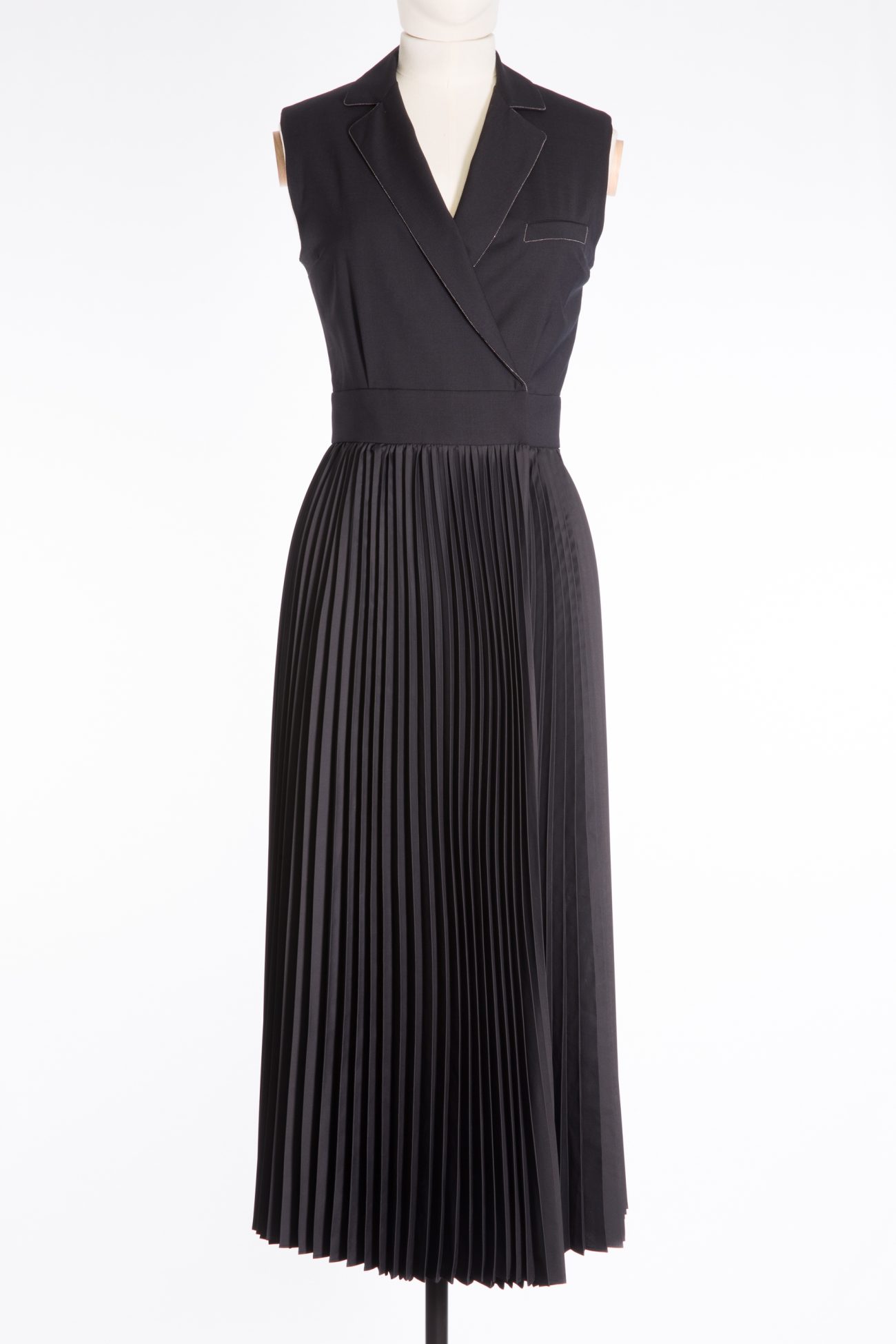Brunello Cucinelli Dress Office-to-evening pleated navy dress