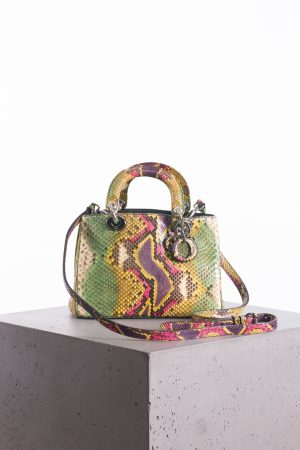 Christian Dior Lady Dior green python