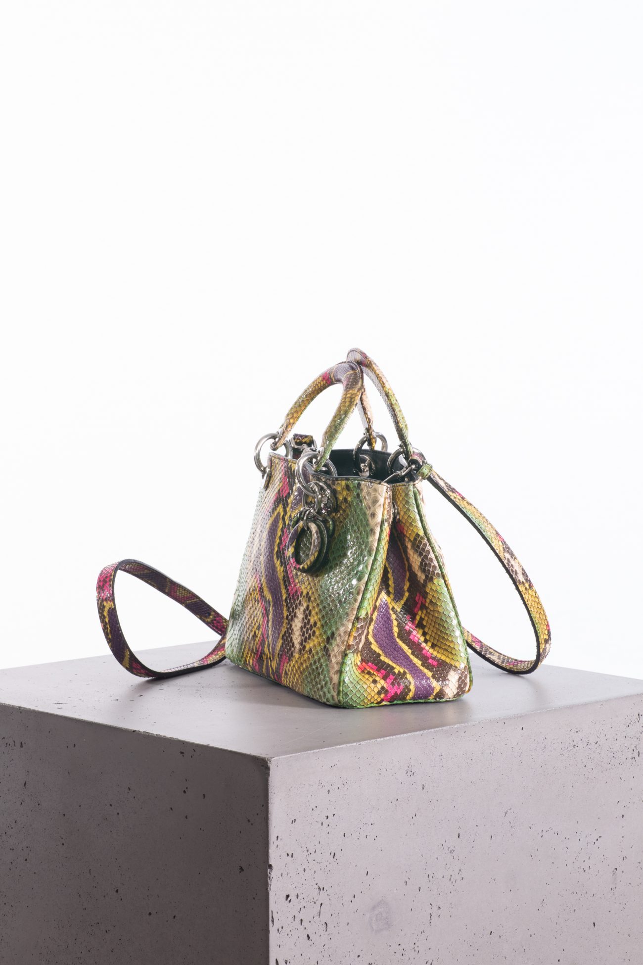 Christian Dior Lady Dior green python