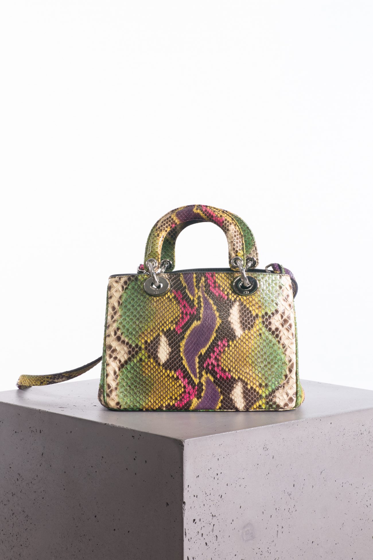 Christian Dior Lady Dior green python