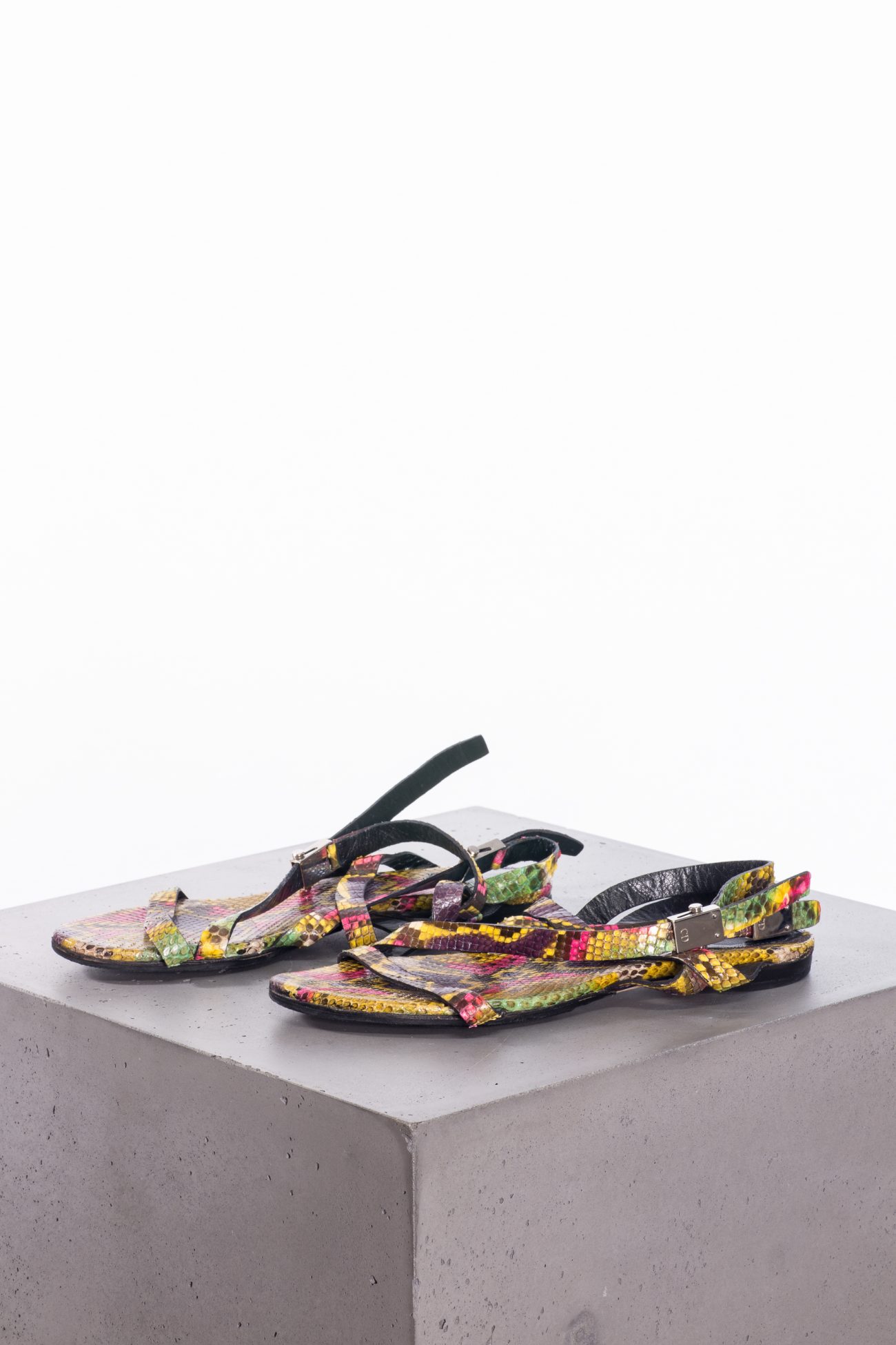 Christian Dior Python leather sandals