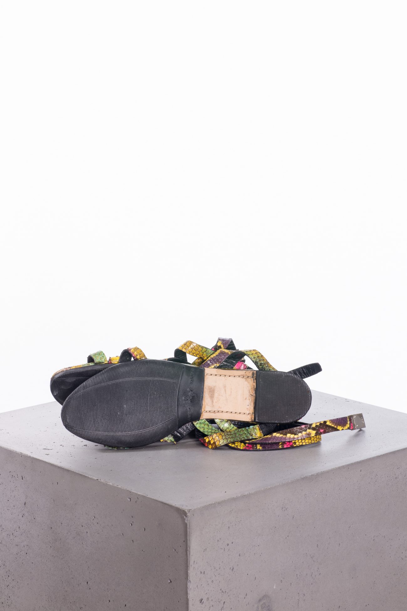 Christian Dior Python leather sandals