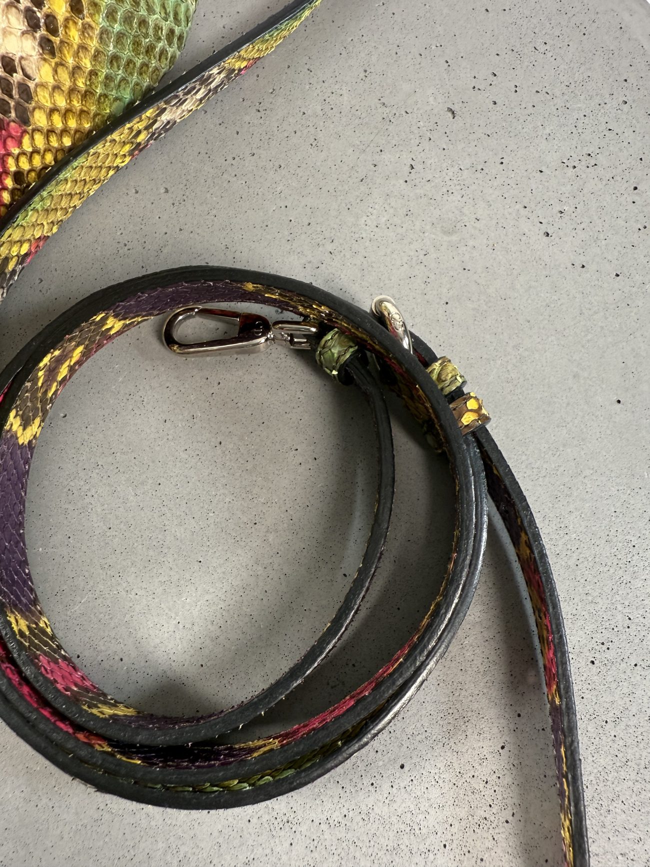 Christian Dior Lady Dior green python