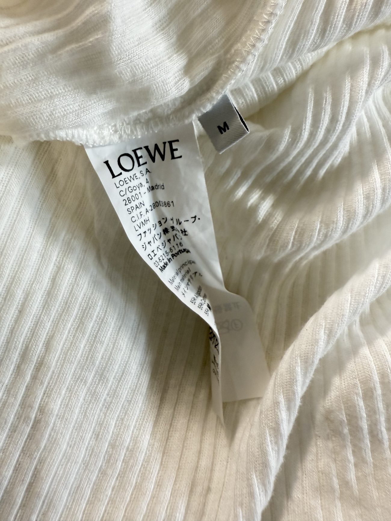 Loewe Asymmetric long cotton dress