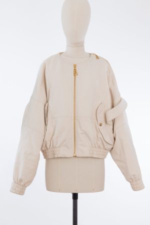 Louis Vuitton Ribbed denim bomber jacket 