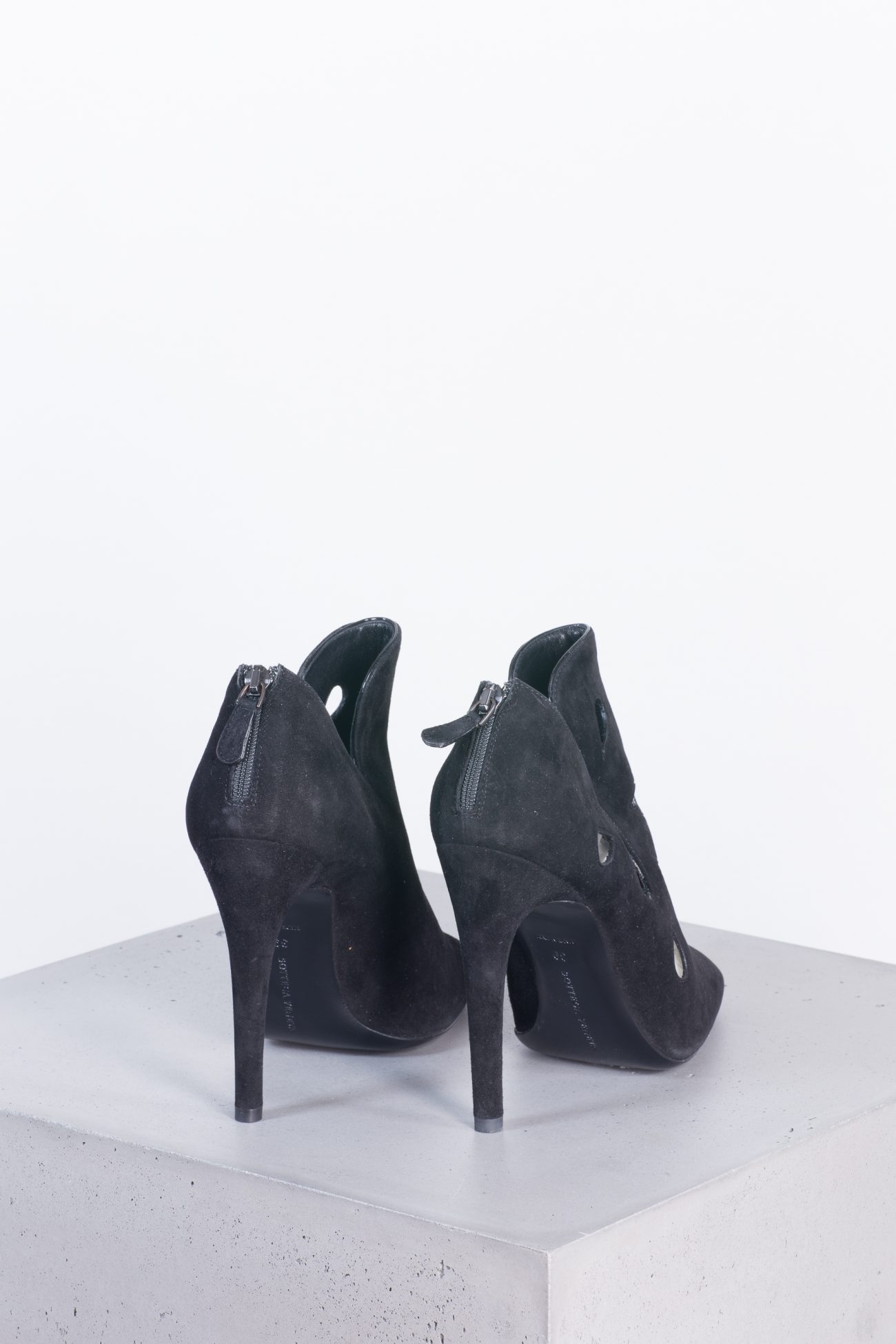 Bottega Veneta Shoes Black suede cutout shoes