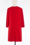 Christian Dior Silk red mini dress with pleated skirt & white collar