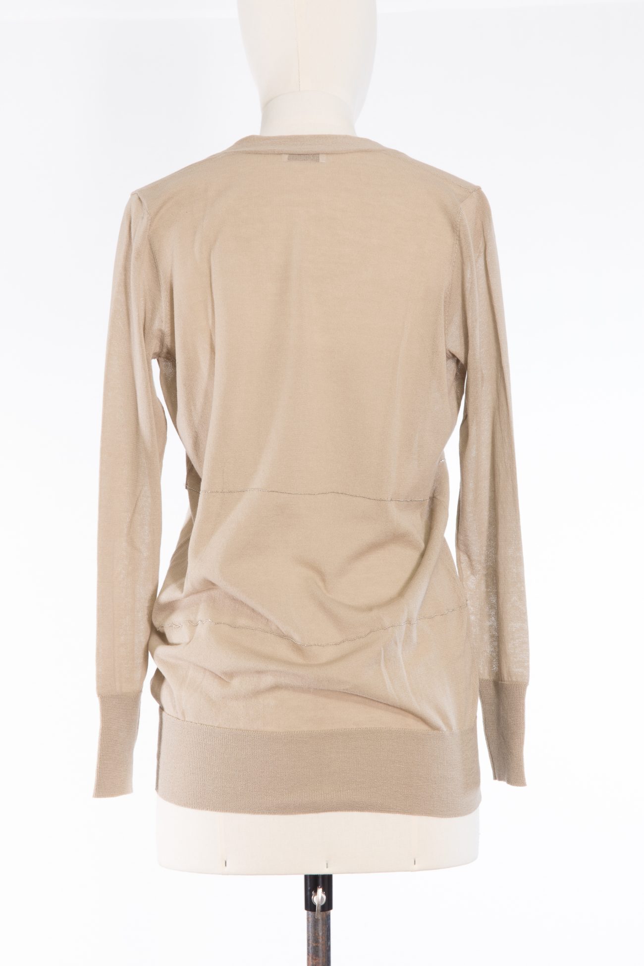 Brunello Cucinelli Sheer cardigan with Monili beads detailing