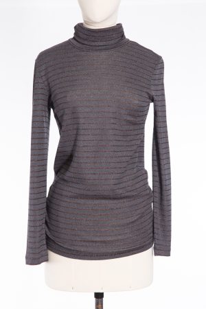 Brunello Cucinelli Wool turtleneck sweater with metallic thread