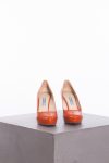 Prada Brick red patent leather rounded toe pumps