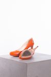 Prada Brick red patent leather rounded toe pumps